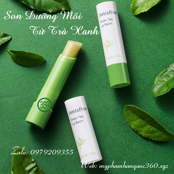 [new] Son Dưỡng Từ Trà Xanh Innisfree Green Tea Lip Balm 3.6g