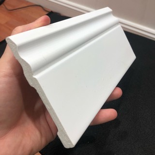 Phào nhựa chân tường SFloor màu trắng trang trí nhà cửa (bán theo thanh, chỉ bán kèm sàn nhựa/ sàn hèm)