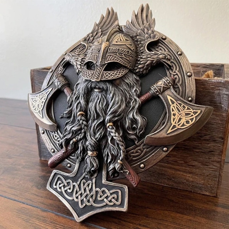 Đồ trang trí điêu khắc cây rìu đôi phong cách viking