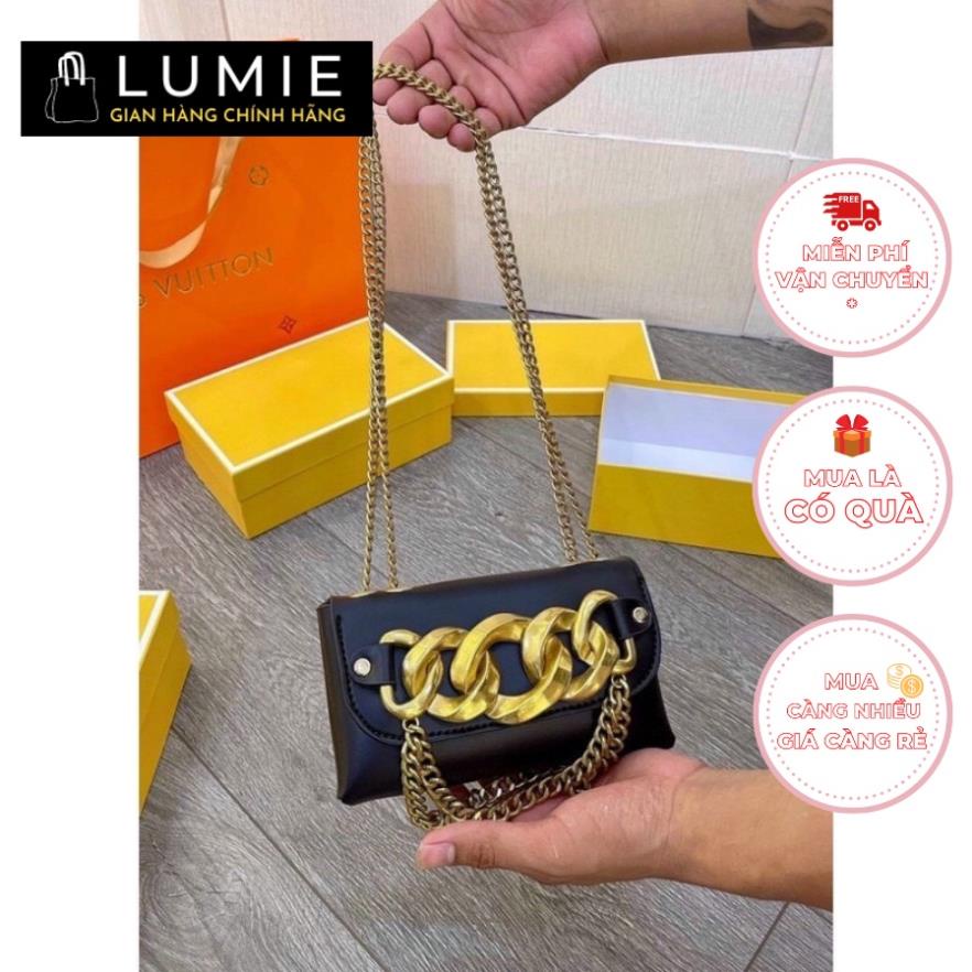 Túi xách nữ mini đeo chéo, túi đi chơi, đi học Lumie, da cao cấp, nhỏ xinh, thời trang size 14cm LB031