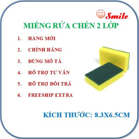 Miếng Rửa Bát Kiêm Cọ Xoong Xanh ( Miếng rửa bát 2 mặt )