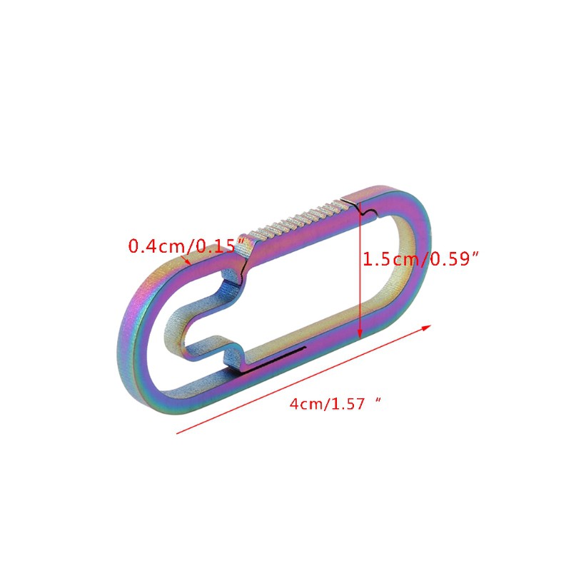 Móc khóa cài carabiner bằng hợp kim titan EDC dành cho cắm trại ngoài trời