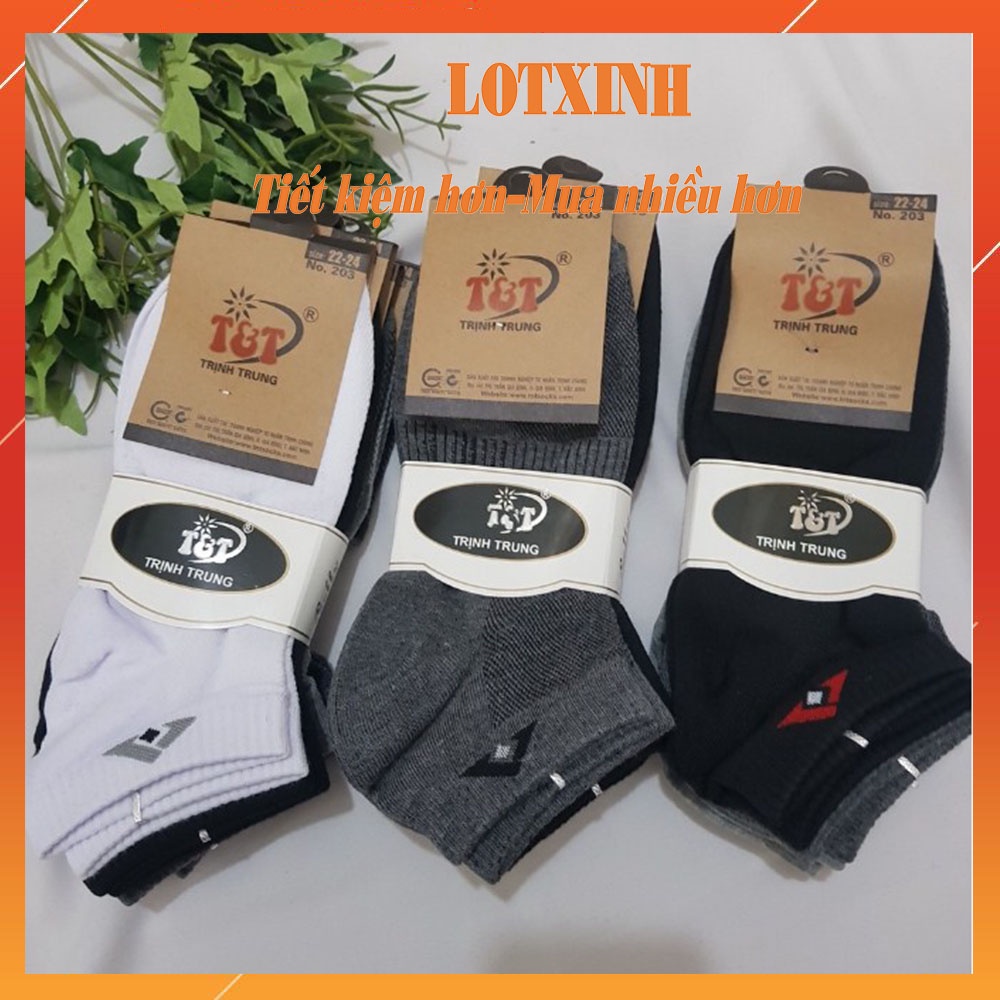 SET 3 ĐÔI Tất Nam Cổ Ngắn Vớ Ngắn Nam Nữ vải Cotton dày vừa, chất liệu cotton thoáng mát khử mùi TATNAM08