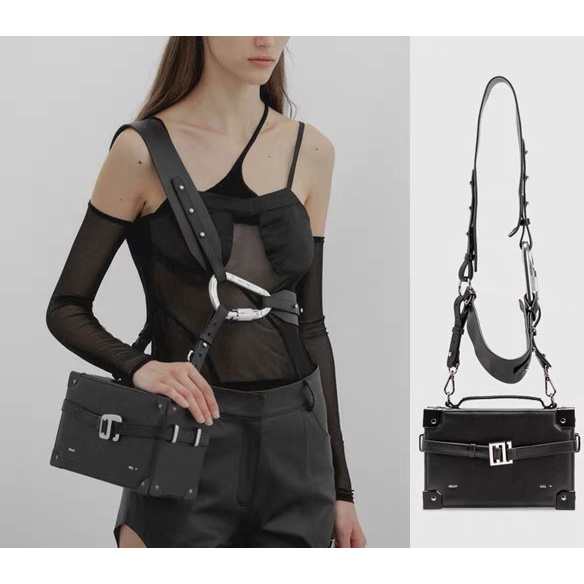 Túi đeo vai Heliot Emil leather trunk bag ss21