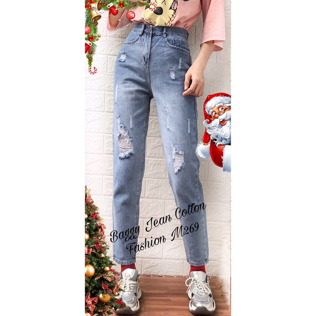 Quần Baggy Cotton Form Đẹp - Lưng Cao