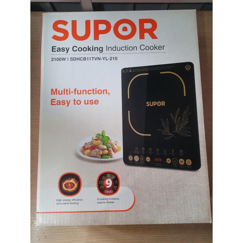 Bếp điện từ cảm ứng mặt sứ pha lê Supor SDHCB11TVN 09 chức năng bảo hành 12 tháng chính hãng