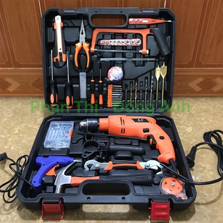 Bộ máy khoan đa năng kèm hộp dụng cụ sữa chữa đa năng full phụ kiện
