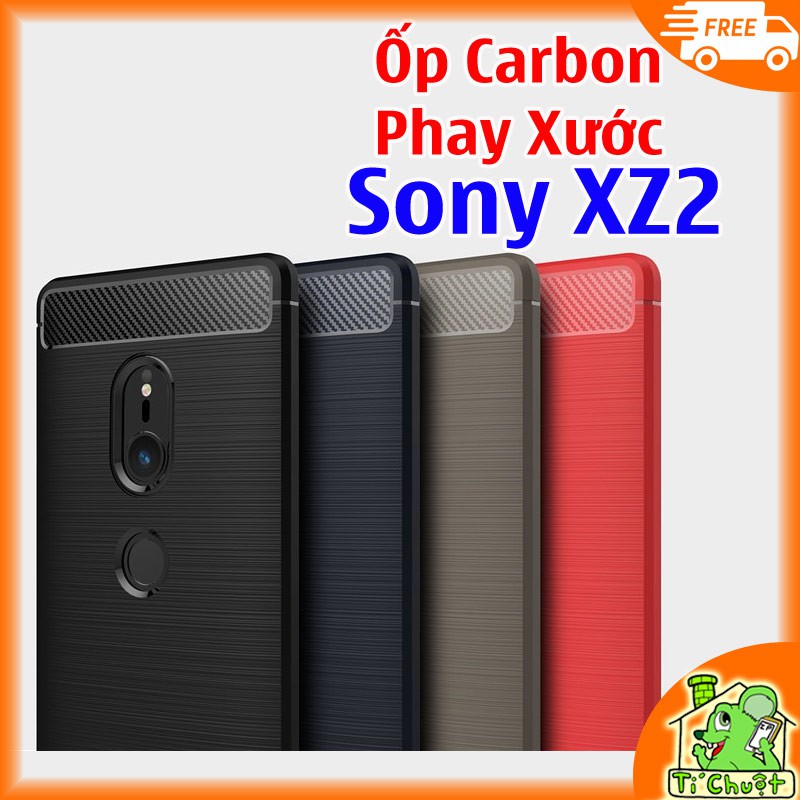 [Loại Tốt] Ốp Lưng Sony XZ2 Dẻo Vân Carbon Phay Xước Chống Sốc