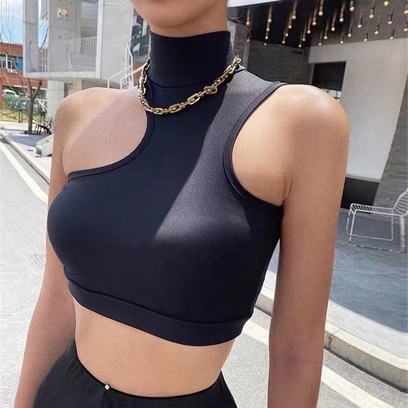 SUXI Áo Croptop Cổ Lọ Thiết Kế Mới Quyến Rũ Thời Trang Dành Cho Mùa Hè