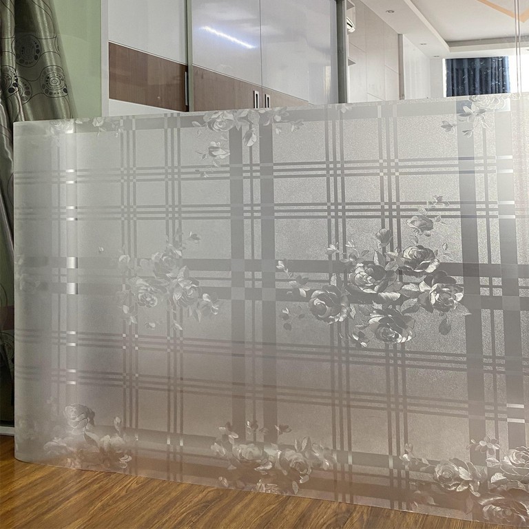 Giấy dán kính mờ dán văn phòng, Decal dán cửa kính 3D phòng tắm,phòng ngủ che nắng sẵn keo