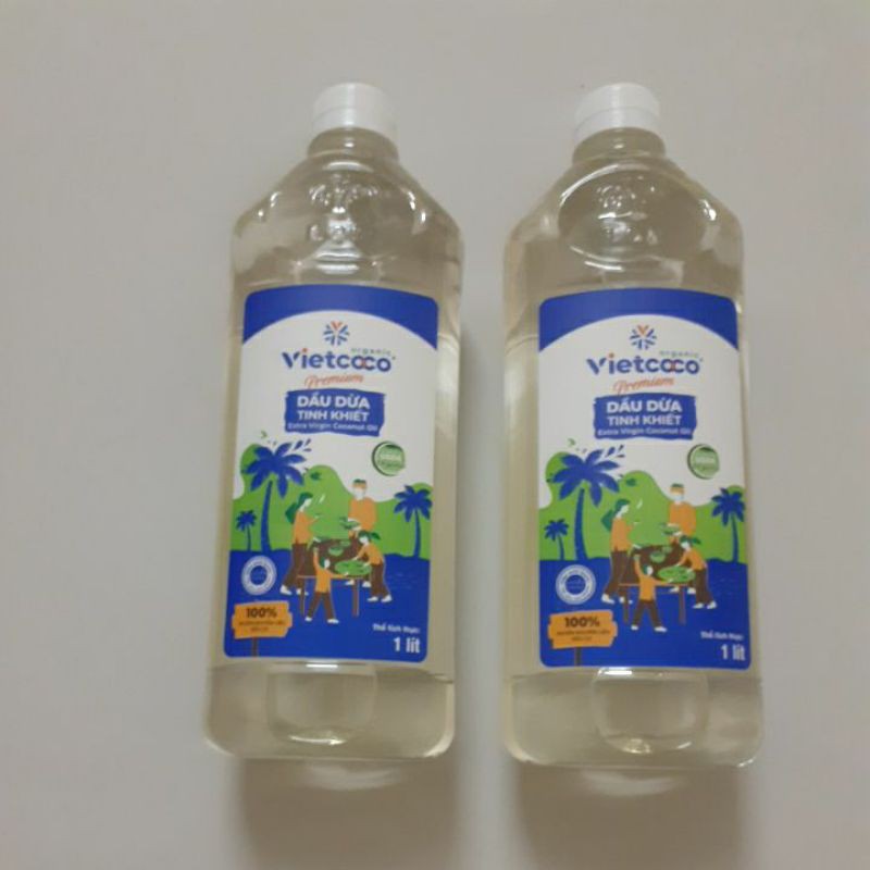 Dầu dừa nguyên chất organic Vietcoco 1 lít