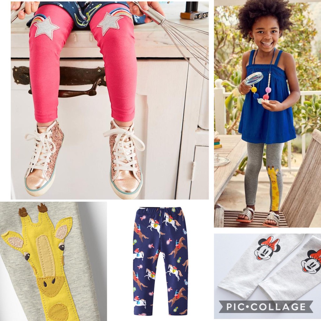 Quần Legging cotton hình Mickey.. cho bé gái - Hãng Funny Game / Aota Betty