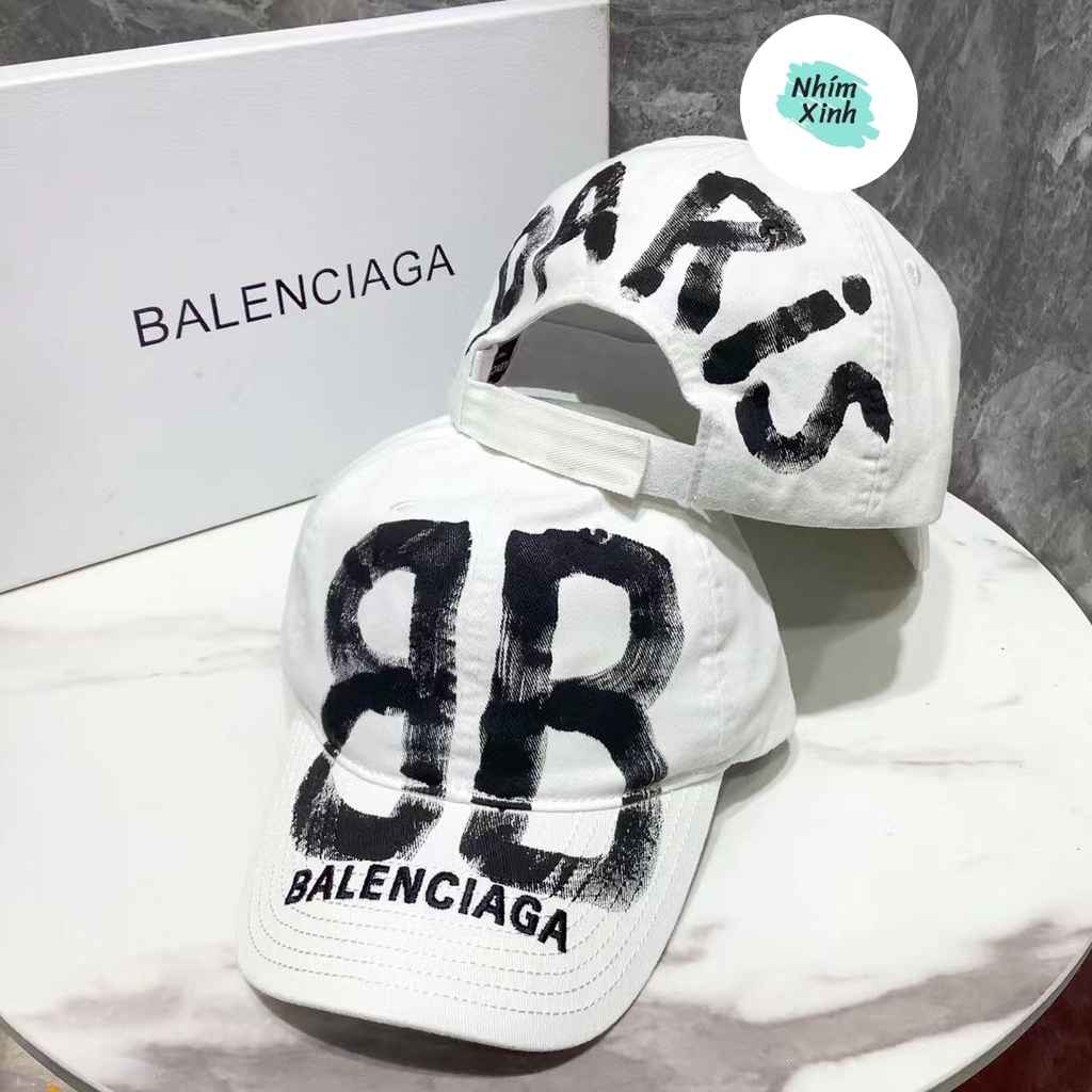 Mũ Lưỡi Trai Balenciaga Nam Nữ Cao Cấp, Chất Kaki Xịn, Phong Cách Cá Tính, 3 Màu Nâu/Đen/Trắng - Hàng Quảng Châu Loại 1