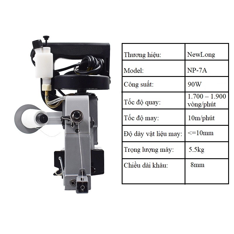 Máy khâu bao, may bao tải công nghiệp Newlong NP-7A