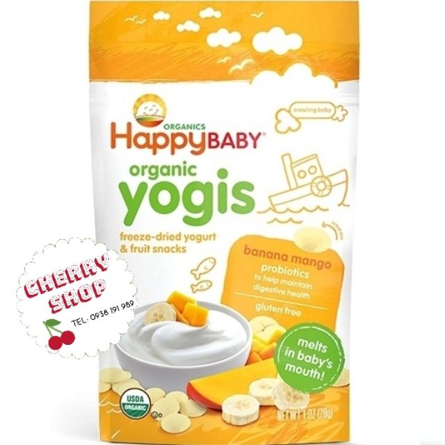 Sữa chua khô Organic Happy Baby date 2021