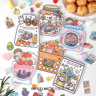Set 40 hình dán deco sticker fruit - hình dán hoa quả trang trí sổ