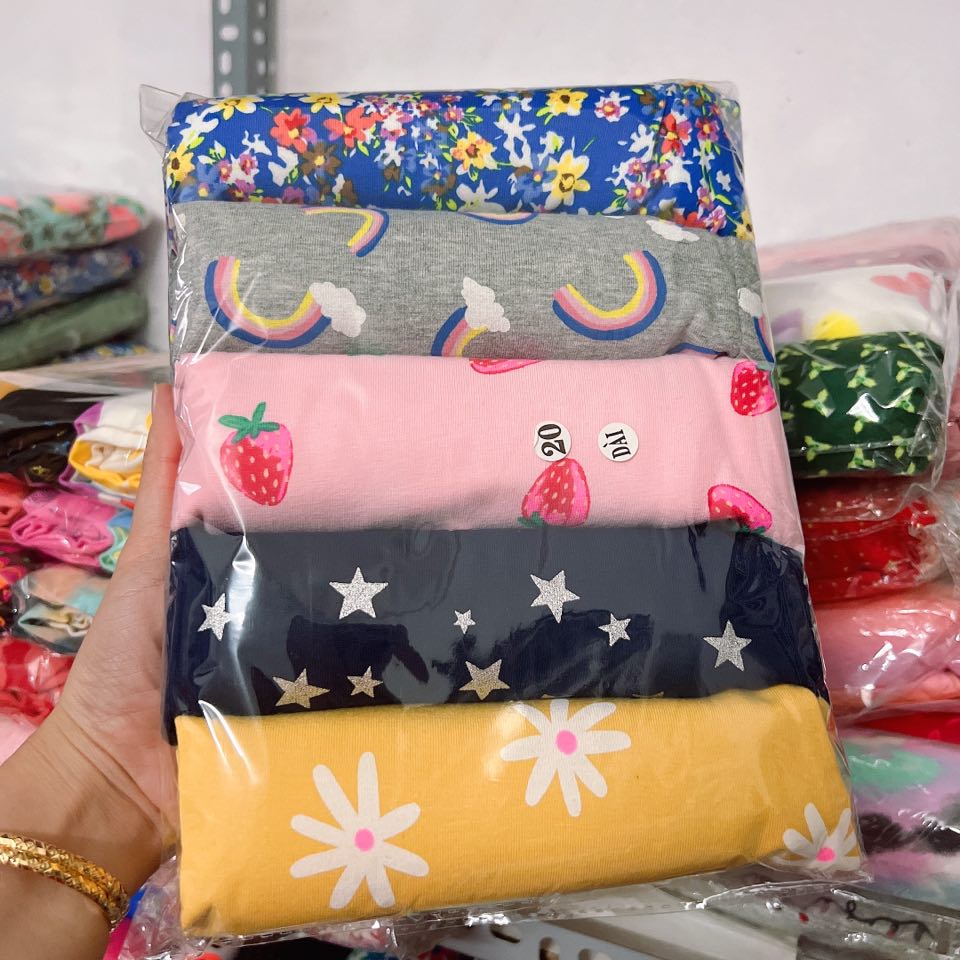 10-40kg Quần Legging dài bé gái quần legging họa tiết siêu đep vải xuất dư thun cotton mềm mịn co dãn thoải mái