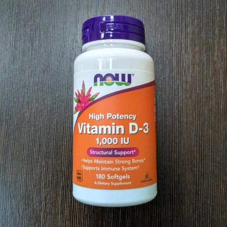 Vitamin D3 | Now Vitamin D3 1000 IU 120-180 - 360 Viên -  Tăng Sức Đề Kháng  -Chính hãng The Shape