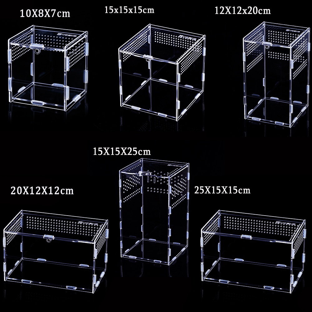 Bể Nuôi Bò Sát Côn Trùng Bằng Acrylic Trong Suốt Thoáng Khí