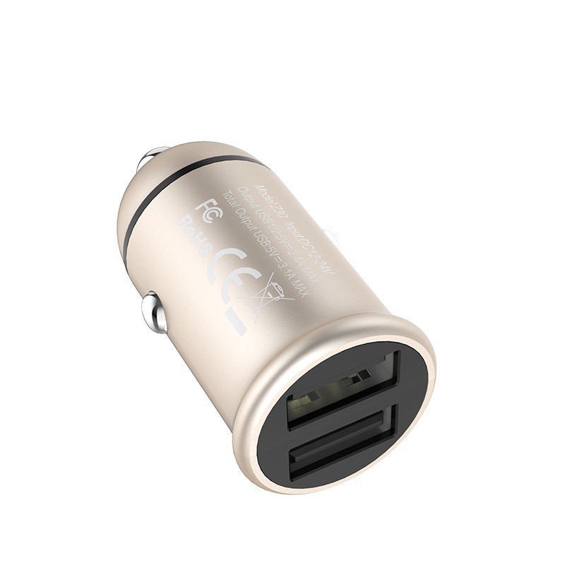 Tẩu Sạc Oto 2 Cổng USB -Hoco Z30 - Hàng Chính Hãng