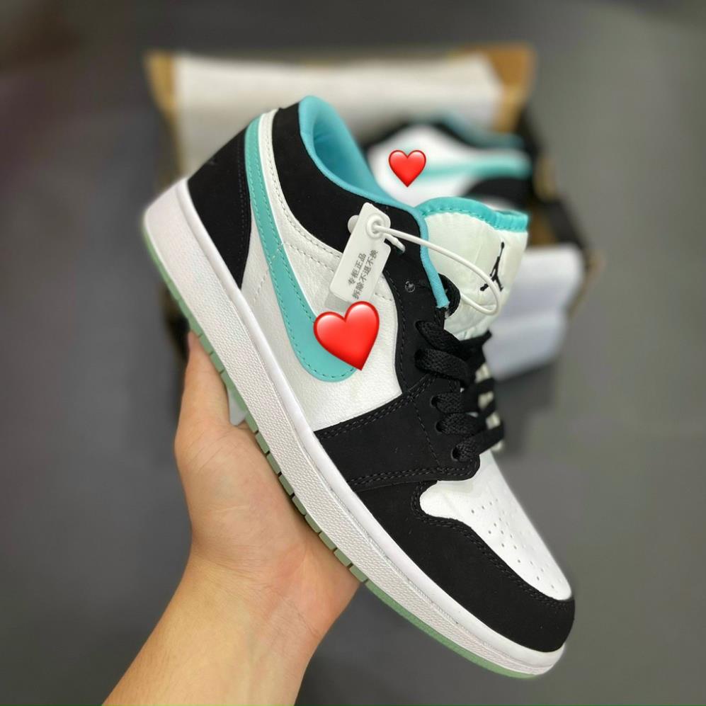 Giày  JorDan 1 Xanh ngọc ,jordan cổ thấp đế xanh Đế Phản Quang Giày Thể Thao Nam Nữ Thấp Cổ Full Phụ Kiện | BigBuy360 - bigbuy360.vn