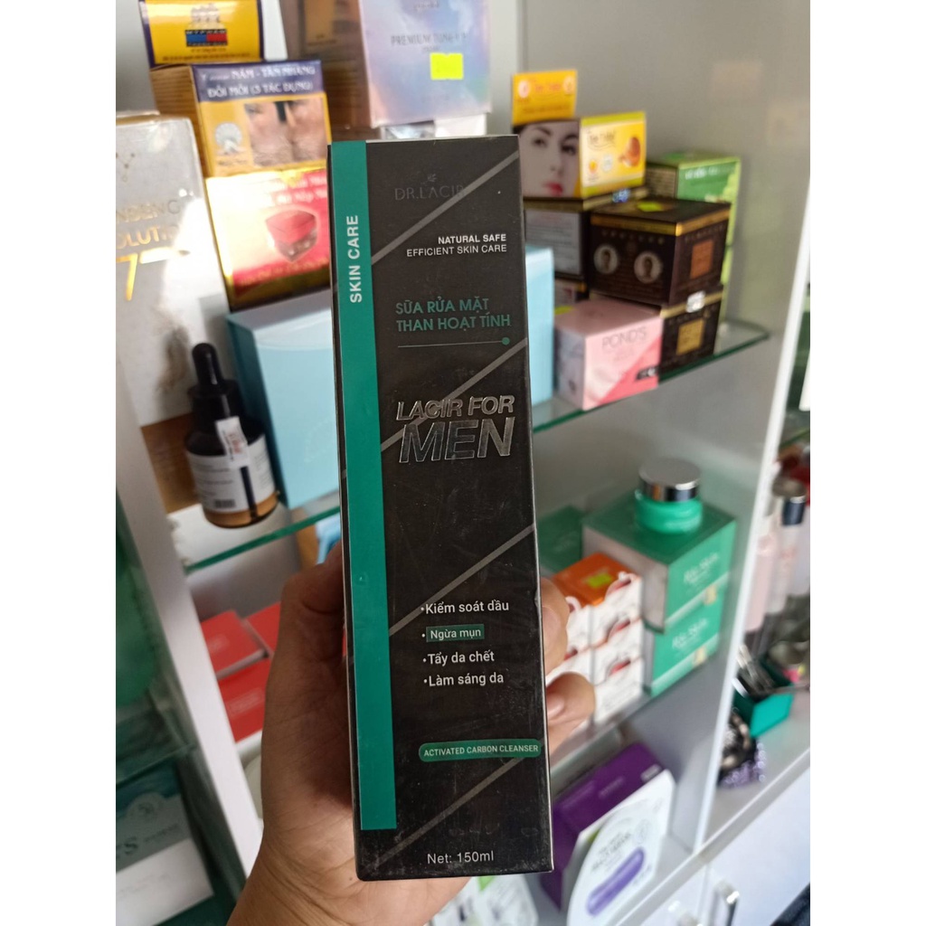Sữa rửa mặt nam LACIR FOR MEN 150ml chăm sóc da,giúp làm sạch da mặt,loại bỏ bã nhờn,se khít lỗ chân lông.Simshop102