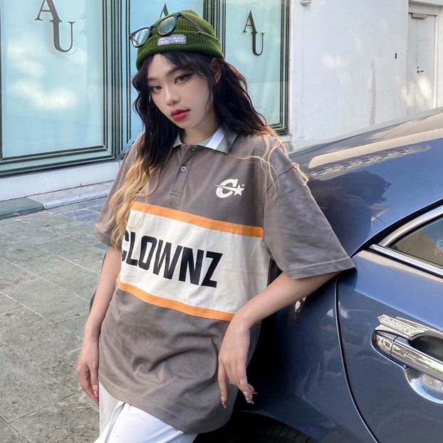 Áo thun polo nam nữ tay lỡ local brand Clownz Polo Colors Block unisex form rộng, cổ bẻ