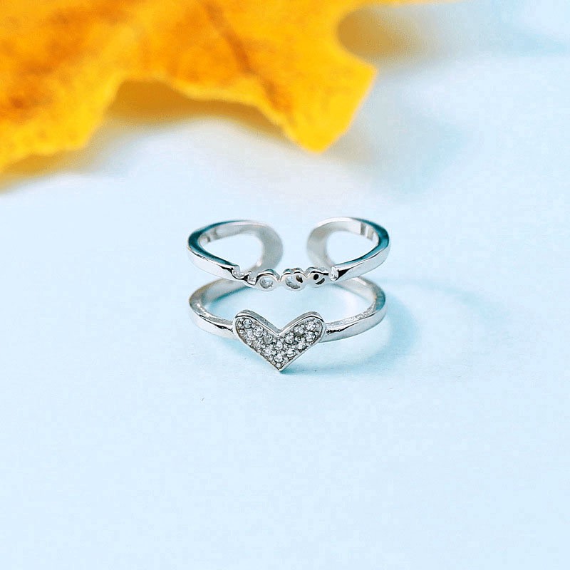 Nhẫn bạc 925 hình trái tim chữ love, ANTA Jewelry - ATJ3025