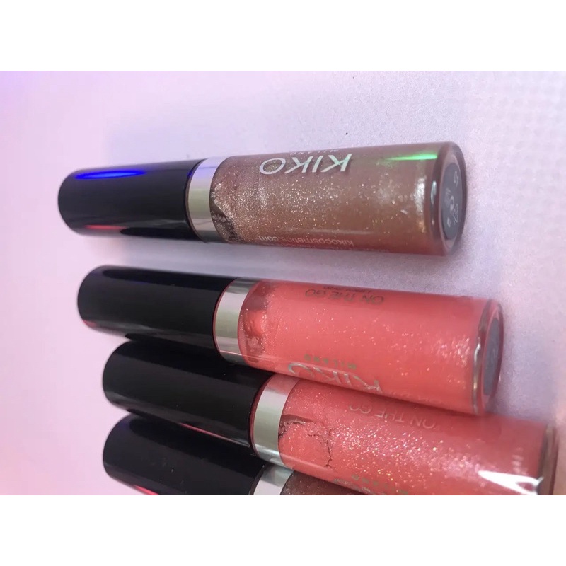 Son kem bóng nhũ ngọc trai On The Go Lip Gloss - Son kem Kiko Mini - Kiko Milano Italy