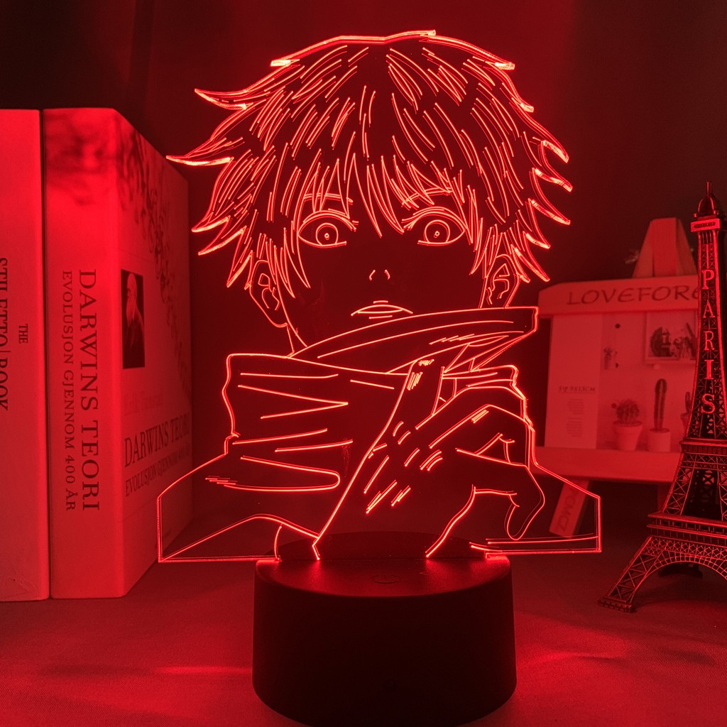 Đèn Led 3d Anime 16 Màu Tặng Kèm Postcard Tạo Hình Nhân Vật Satoru Gojo Jujutsu Kaisen - Bộ Sưu Tập Anime