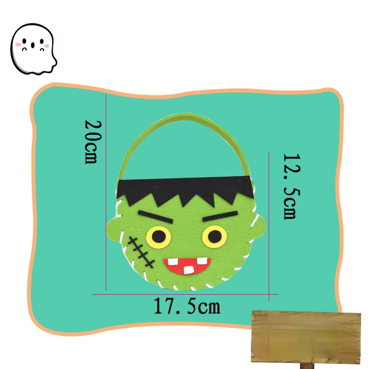 Túi Đựng Kẹo Tự Làm Hình Bí Ngô Halloween Cho Bé