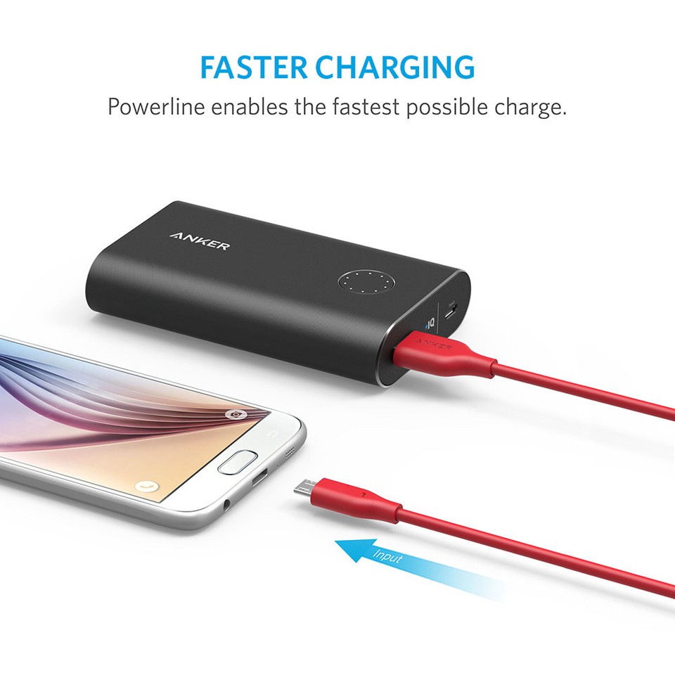 Cáp sạc siêu bền ANKER PowerLine Micro USB 0.9m - A8132