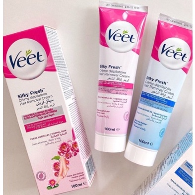 Kem tẩy lông Veet Silk &amp; Fresh Technology dành cho da thường (100g)