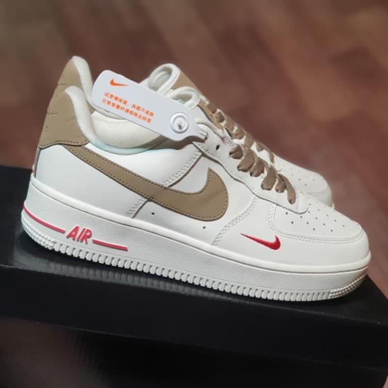 Giày thể thao Nike_AF1 vệt nâu, Giày sneaker Air Force 1 Low White Brown nam nữ cực chất dễ phối đồ 2022 | BigBuy360 - bigbuy360.vn