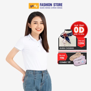 Áo thun polo nữ YODY áo phông pima cao cấp cổ bẻ mềm mại, kháng khuẩn APN3010