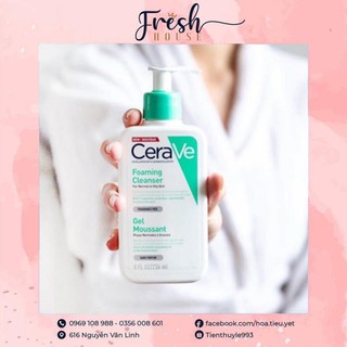 [Chuẩn auth] Sữa rửa mặt dịu nhẹ Cerave Foaming Facial Cleanser For Normal To Oily Skin 236ml
