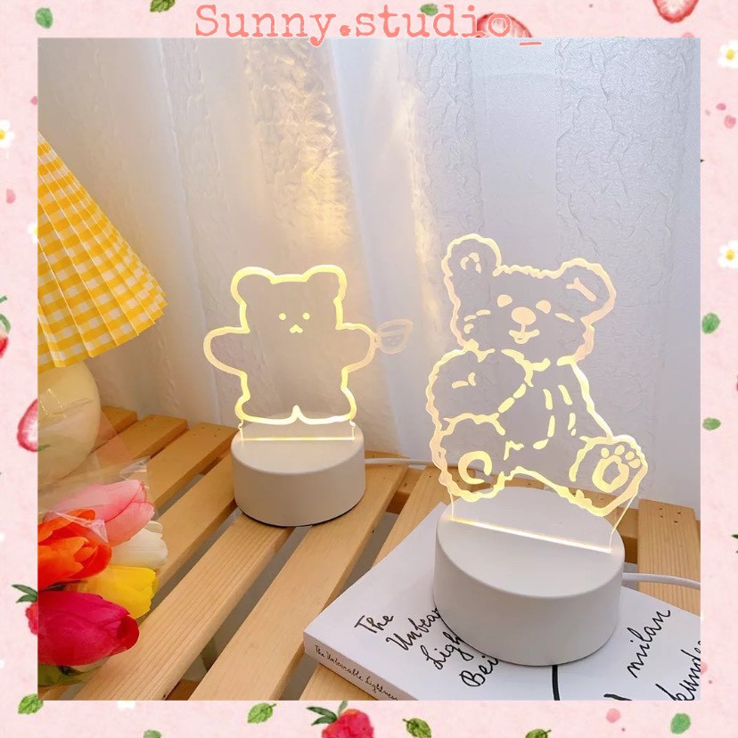 🎀SIÊU PHẨM🎀Đèn Ngủ 3D LED Xinh Xắn Để Bàn Cắm Điện Dây USB🎀