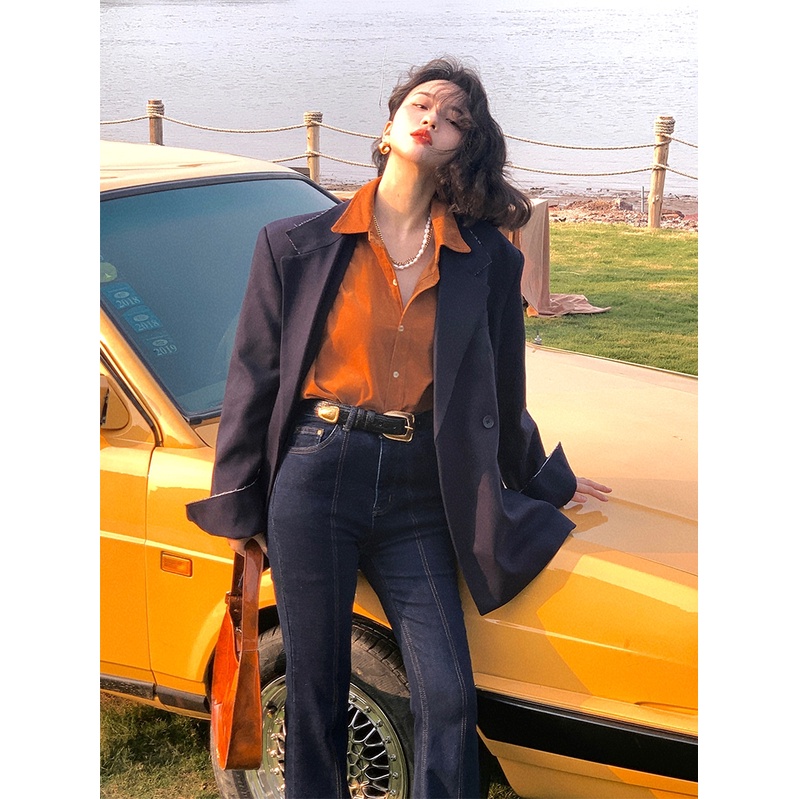 🍃🍃Áo Sơ Mi Nhung Hương Vị Retro Cho Nàng Đầu Mùa Xuân🍃🍃