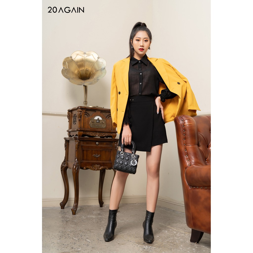 [Mã FAMALLT5 giảm 15% đơn 150k] Áo Vest dài cổ bẻ ve VDA1056 20Again | BigBuy360 - bigbuy360.vn