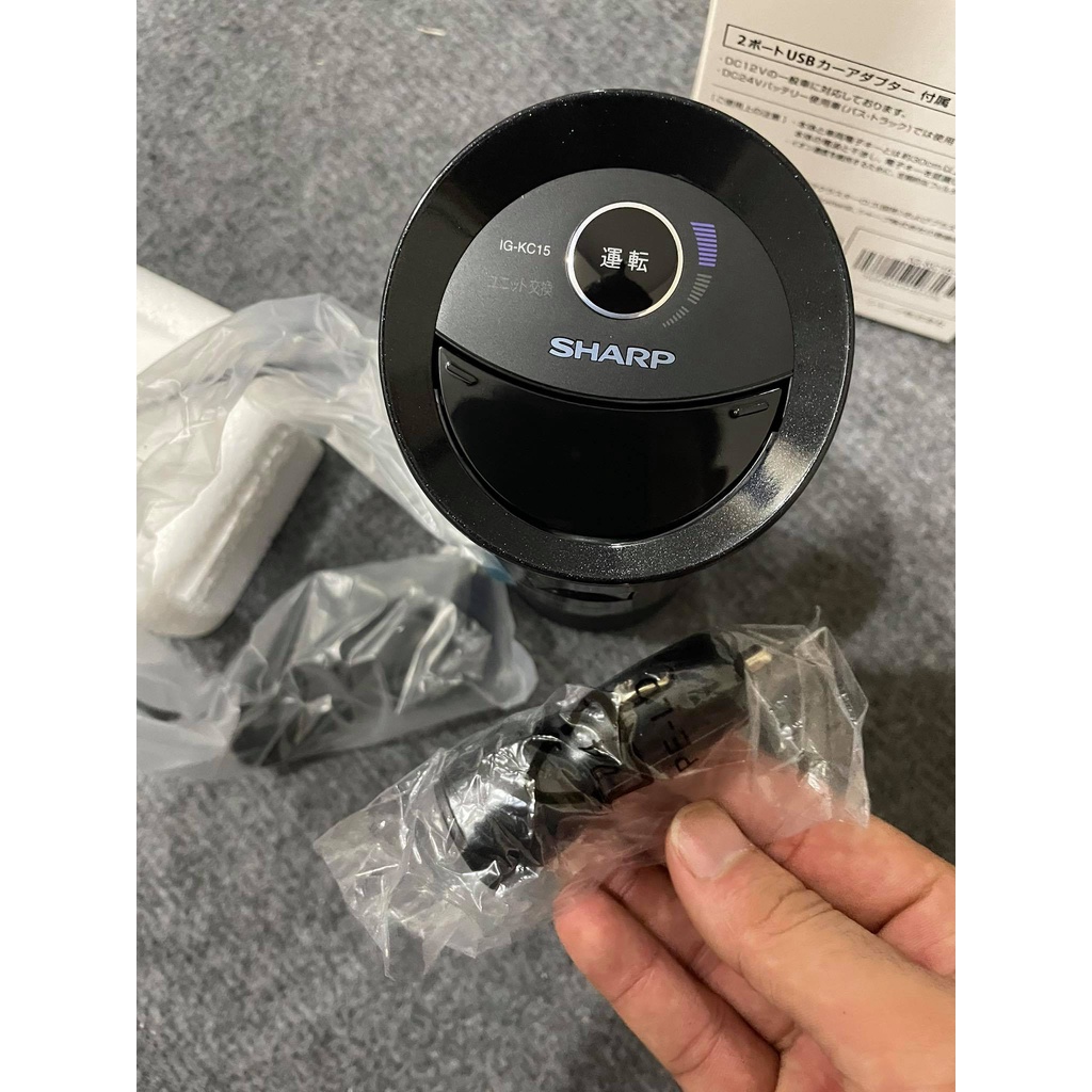 Máy Lọc Không Khí Cho Xe Hơi Sharp IG-KC15-BB -  Hàng nội địa Nhật mới 100%