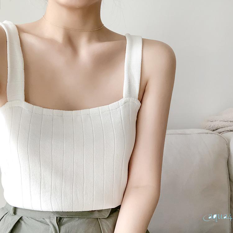 Áo Tank Top Không Tay Màu Trơn Thời Trang Cho Nữ