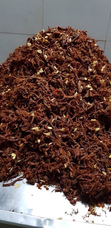 500G KHÔ HEO CHÁY TỎI LOẠI 1 ĂN LÀ NGHIỀN
