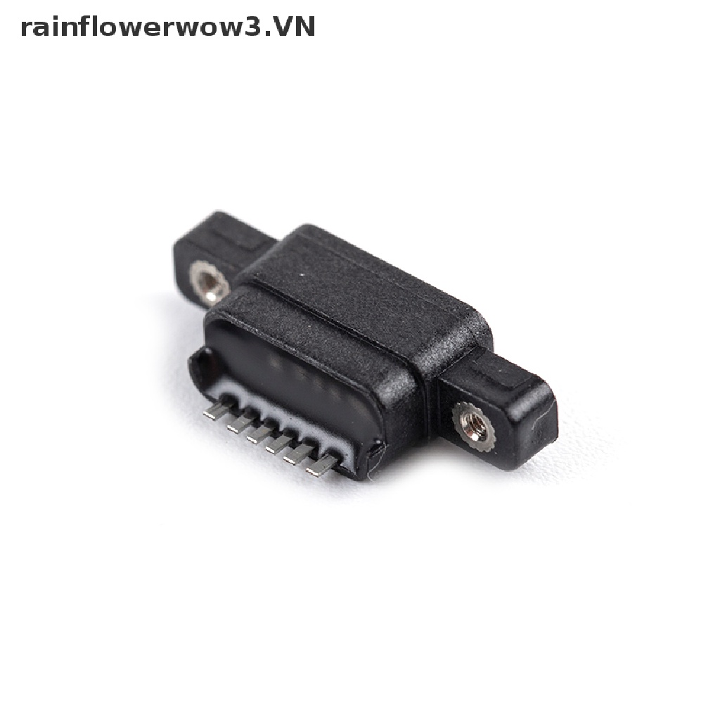 Bộ 2 Ổ Cắm Usb 3.1 Type-C 6 Pin SMD DIP Cho Cổng Sạc Nhanh PCB DIY