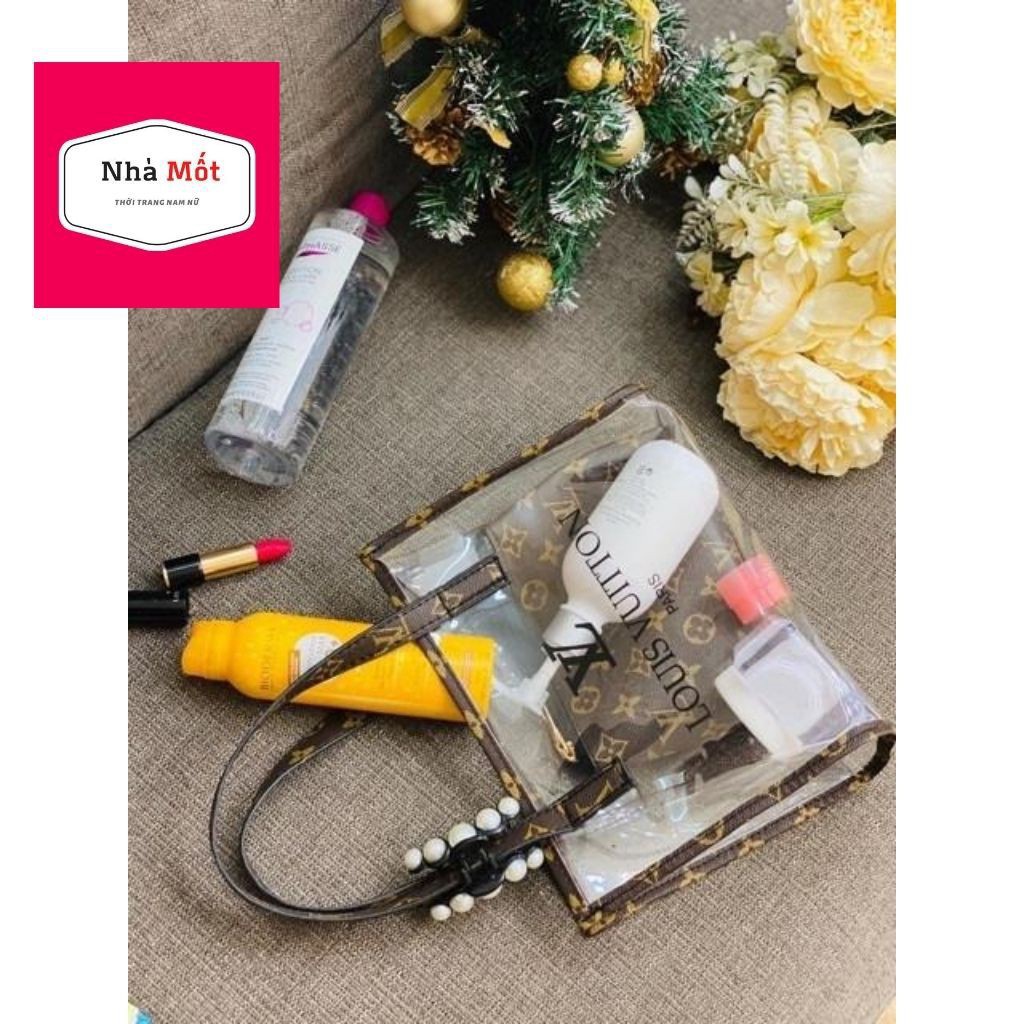 Túi Nữ Trong Suốt LV Có Kèm Ví Nhỏ Thời Trang Hot Trend