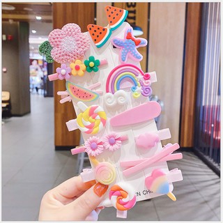 Set 14 kẹp tóc sắc màu cho bé gái