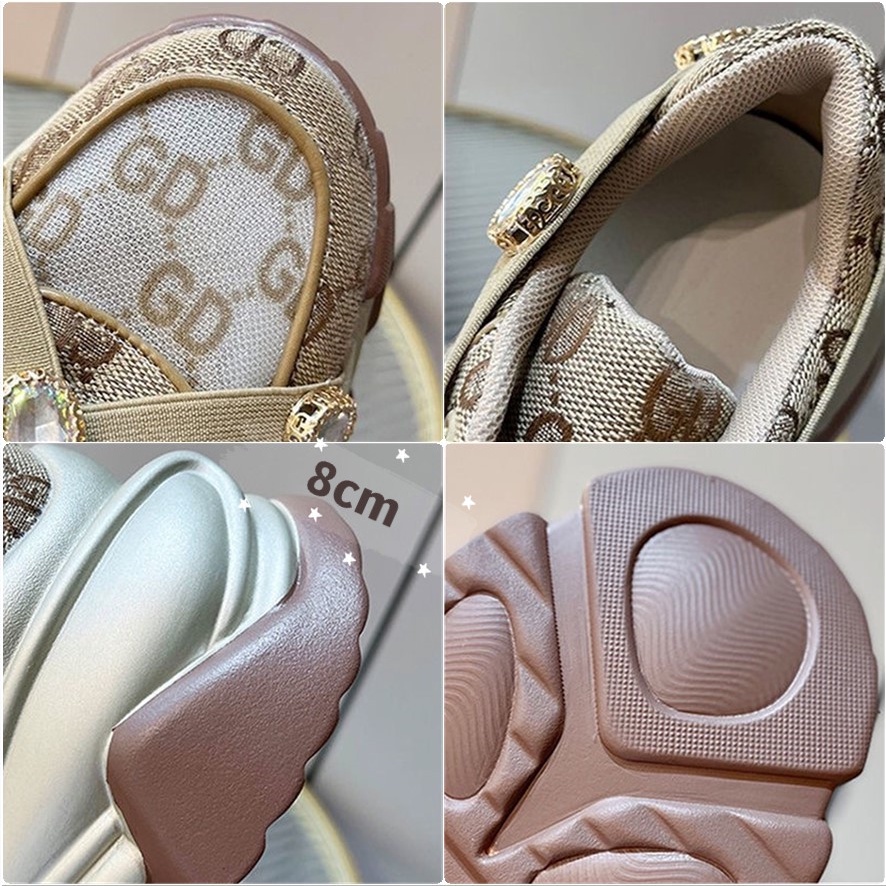 Giày Đế Dày Tăng 8cm giày sneaker nữ Bề mặt lưới thoáng khí giày thể thao nữ Bách đáp thoải mái giày đế cao nữ