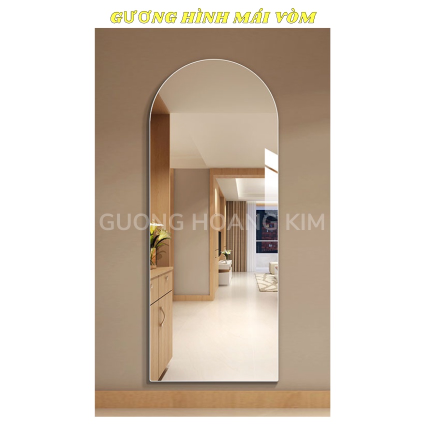 Gương soi toàn thân không viền treo tường, dán tường decor trang điểm makeup kích thước 40x120cm - MIRRORTOCTOC HK-5004