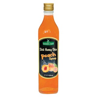 Siro đào golden farm chai 520ml