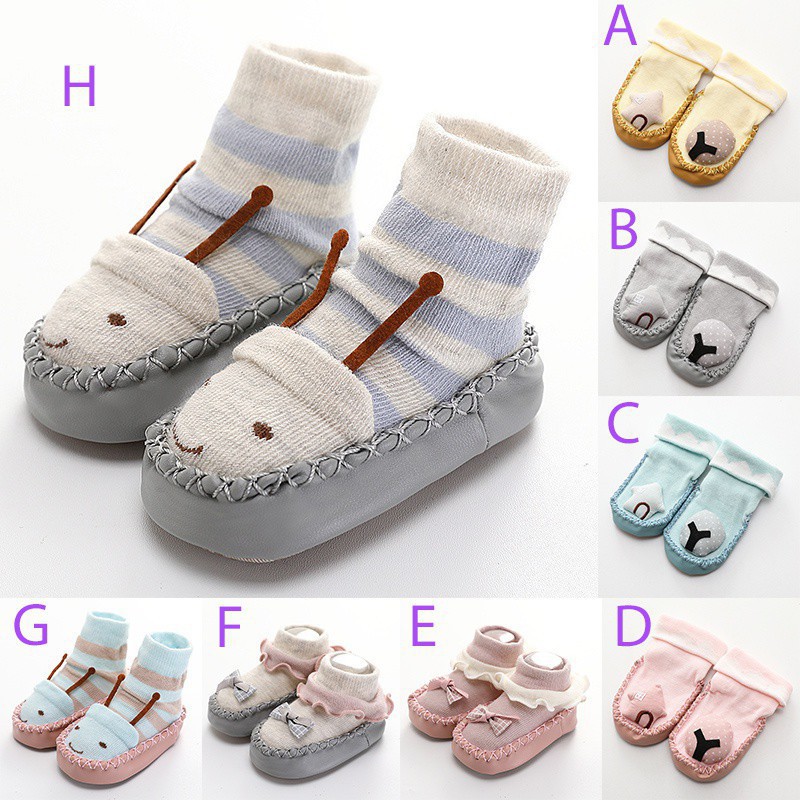 Vớ Làm Từ Chất Liệu Cotton Đế Mềm Chống Trượt Dành Cho Bé