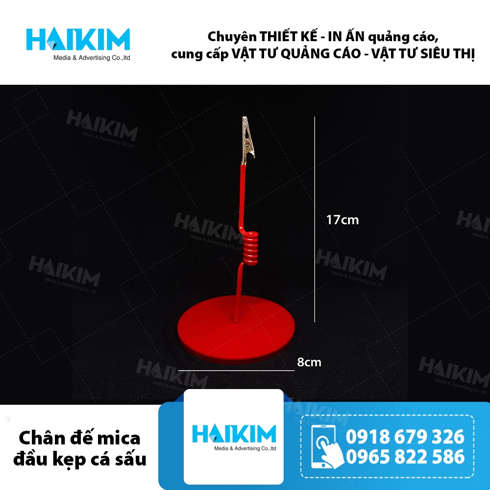 Kẹp để bàn, chân đế kẹp hình in, chân đế miac quảng cáo, wobbler để bàn - ĐẾ MICA ĐỦ MÀU: CD03